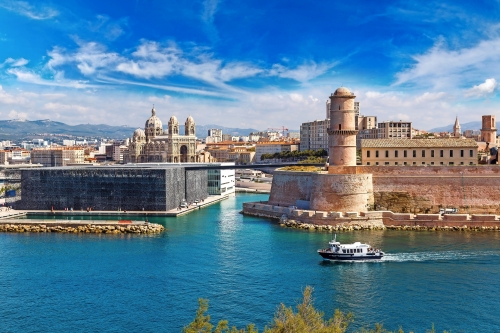 Saint Jean Schloss und die Kathedrale de la Major in Marseille