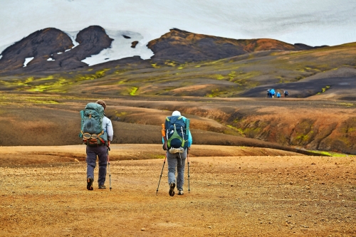 Wanderung im Nationalpark Landmannalaugar, Island