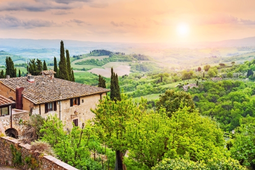 mittelalterliche Stadt San Gimignano in der Toskana, Italien