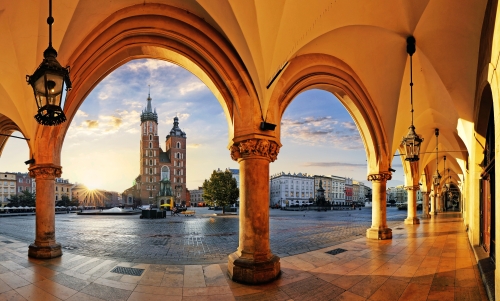 Krakau bei Sonnenaufgang