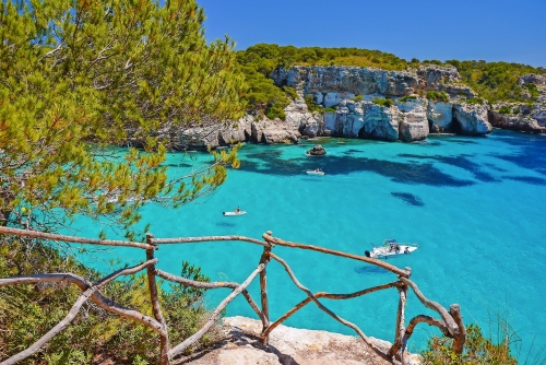 Cala Macarelleta auf der balearischen Insel Menorca, Spanien