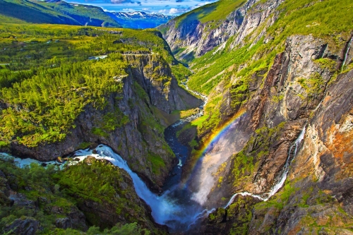 Vøringsfossen Wasserfall am Westrand der Hardangervidda in Eidfjord