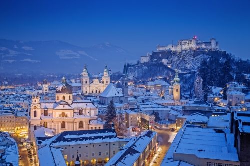 Salzburg im Winter, Österreich