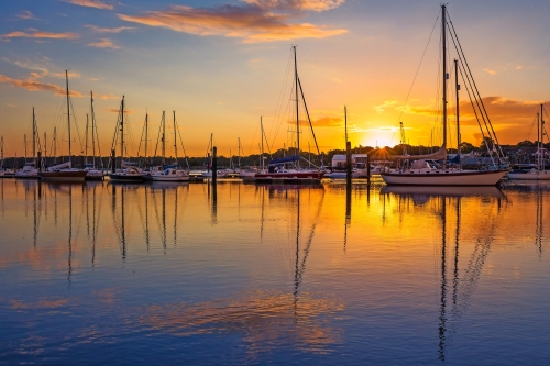 Sonnenaufgang in Southampton Marina