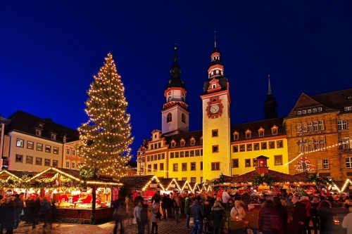 Chemnitz Weihnachtsmarkt - Chemnitz christmas market by night