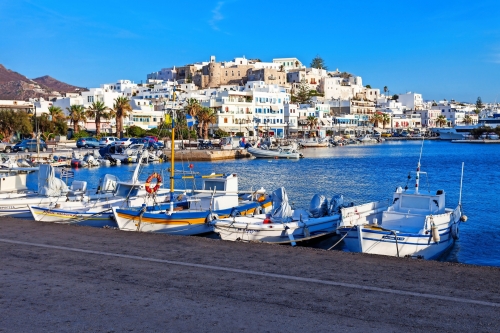 Hafen in Naxos, Griechenland