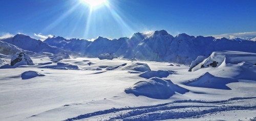 Österreich, Silvretta, Skigebiet Ischgl