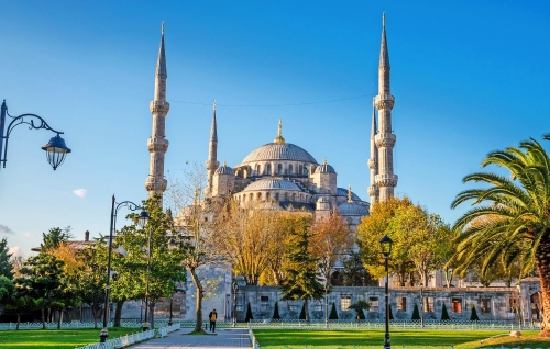 Die Blaue Moschee, (Sultanahmet Camii), Istanbul, Türkei.