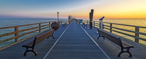 Seebrücke in Zingst auf der Halbinsel Fischland-Darß in Mecklenburg-Vorpommern, Deutschland